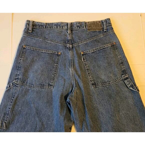 Vintage Levis SilverTab Jeans Mens 31x32 Blue Medium Wash Light Distress - Picture 12 of 16